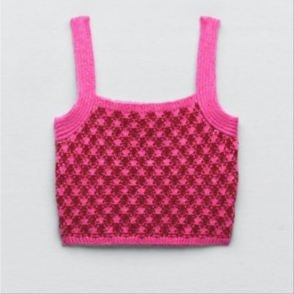 Zara crop knit top